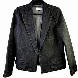 J.W. ANDERSON X TOPSHOP Black Denim Blazer Style Jacket Size 8